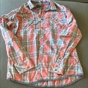 BKE Vintage Coral and Gray Shirt